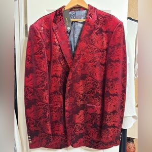 Men’s Red Floral Pattern CloudStyle  Dinner Jacket!